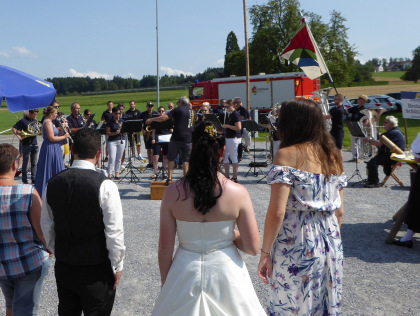 Hochzeitsständli beim Schützenhaus Schönholzerswilen, Samstag, 21. August 2021